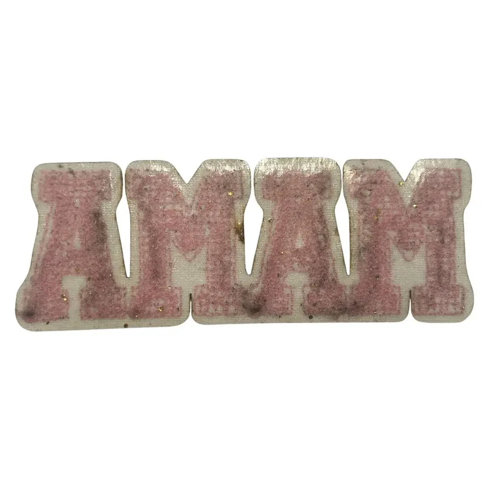 Light Pink and Gold MAMA Iron On Patch Patch